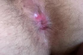 Horney boy with thigh pink asshole shows his hole closeup