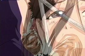 Tied up anime slut gets holes laid