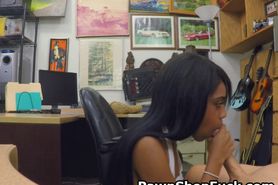 Big Breasted Black Brittney Sucking Dick In Pawn Shop Office