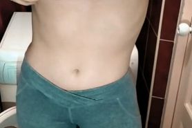 Fitness Girl Stuck and Spanked by Brother