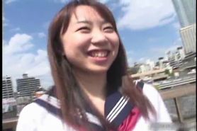 Japanese schoolgirl upskirt in public part5 - video 1