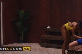 Brazzers - Interracial Big tit cheating threesome in the spa