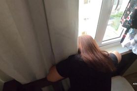 Window Fucked In Front of Her Neighbors - Kinantot ang asawa ni Kumpare