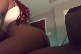 Slim Thick Ebony Bouncing On The Cock