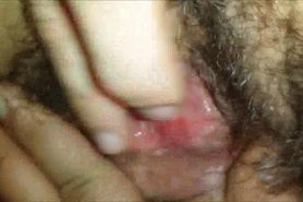 Teen lass with a realy hairy pussy