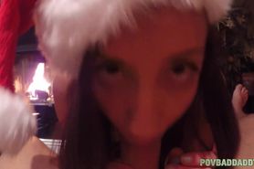 Christmas stepteen doggystyled after bj