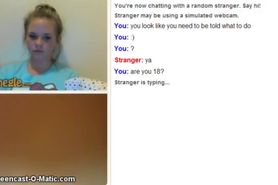 Omegle - 18 Year old Showing Tits