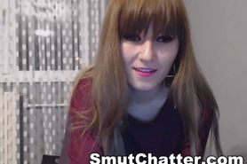 Yummy amateur brunette hipster masturbating on web cam