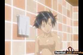 Hentai.xxx - Fucking her Step-son in the shower