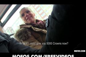 Gorgeous Czech blonde is picked up on the bus for public sex - video 1