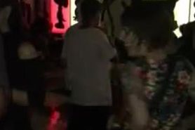 Diaper Girl shows her diaper inside the bar while dancing