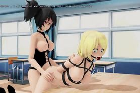 The Teacher S New Pet (Yuri Bondage Sex / Foot Fetish) - 3D MMD