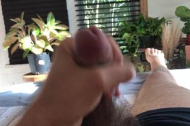 Intense Moaning And Hot Dirty Talk While Stroking Tattooed Dick Until Huge Load Of Cum