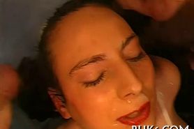 Deepthroating with cumshot - video 32