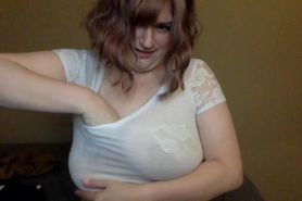 BBW panty flash play time with rocking boobs