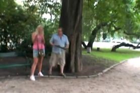 Perv Dad Bangs Hot Blonde Teen At The Park