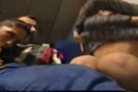 stocking stewardess sex (in the airplane)