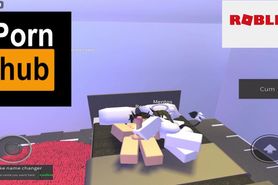 This male roblox user was really desperate! So this hottie with an UwU mask helped him cum!