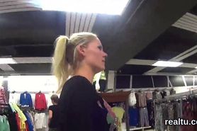 Stellar czech teenie gets tempted in the mall and penetrated in pov