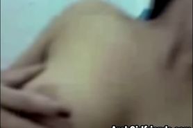 Naughty Arab girlfriend gets pussy fingered while sucking lover is dick