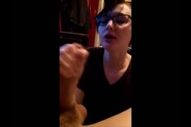 Nerdy Girl Convinced To Lick Ass For The First Time