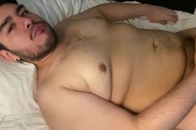 cumming on my belly. quick jack off sesh.