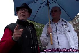 Dutch hooker sucks tourists cock