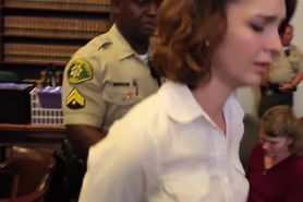 teen DUI girl handcuffed behind her back (Roleplay)