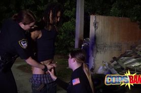 Police babe raid and detain black stud