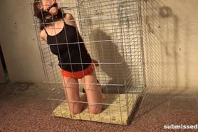 Bondaries - Bound ballgagged and caged