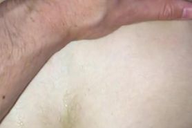 Close up bareback screw - with creampie and moaning