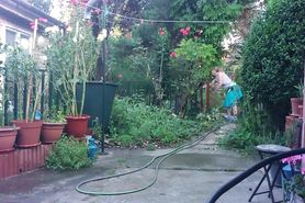 Yesterday Evening - watering the garden