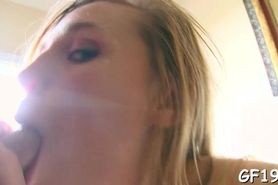 Inviting blonde gal gets fucked good