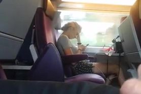 Flashing Blonde on Train