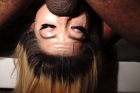 Black dude fucks her in the mouth