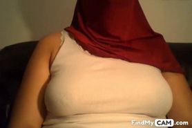 Hijab wearing girl flashes tits ass and pussy