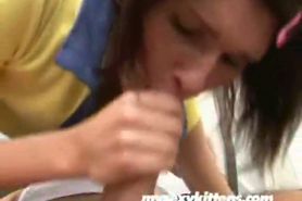 Brunette gets fucked while camping.