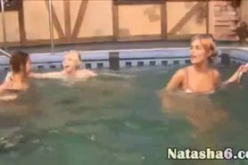sexy lezzies in the swimming pool - video 12