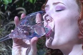 Audrey Hollander drinks her own piss