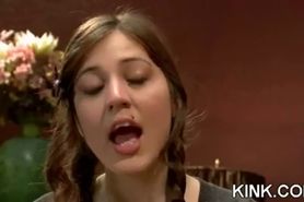 Pretty sexy girl knox suspended, dog play, bondage - video 4