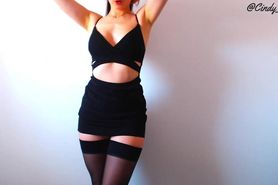 Little Black Dress  Teen body strip sensual Tight Body Dress