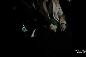 Step mother caught on hidden camera fucking in the car with step son till he cums