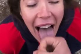 Cumshot in her mouth Bianca Burke