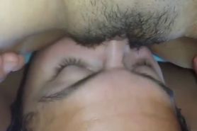 I enjoy licking her hairy pussy so much - video 1