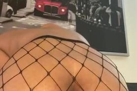 Creamy Black Teen Pussy Rides Dildo on Table [Teaser]