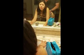 hot screw in front of the mirror with Tinder girl