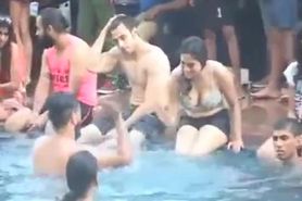 Indian Bhabhi With Big Tits In Water-Park