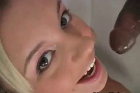 Bree getting a huge facial at filthy gloryhole