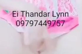 Myanmar teen girl Ei Thandar Lynn pussy rubbing