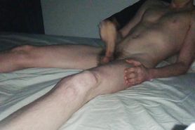 fit White guy moaning cum